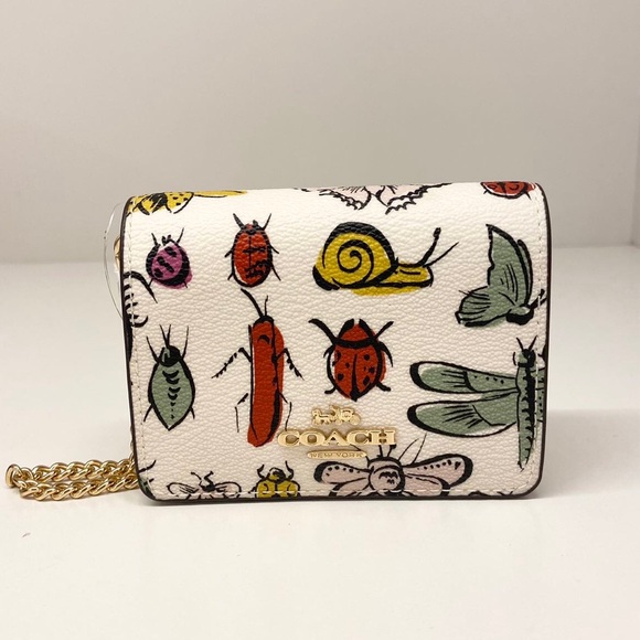 Coach Mini Wallet On A Chain With Creature Print # CR373 - Picture 5 of 12